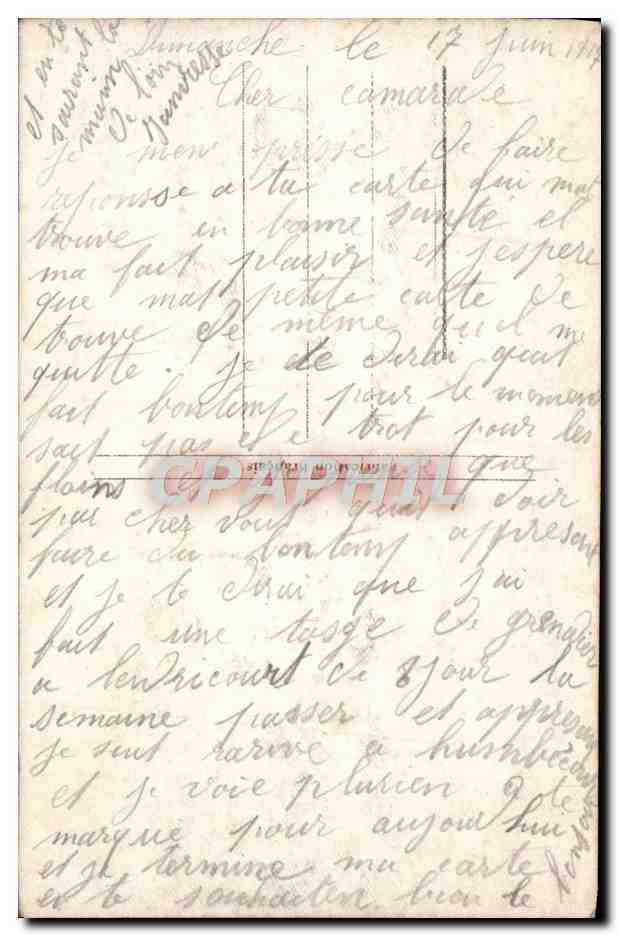 CPA Fantaisie Femme Soldat militaria — Rückseite