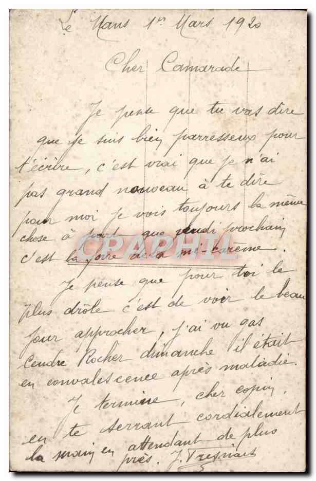 CPA Fantaisie Femme  — Rückseite