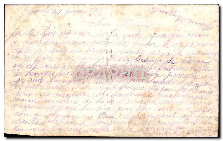 CPA Fantaisie Femme  — Rückseite