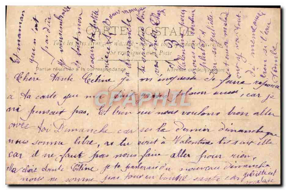 Coppia delante a un ramo de flores — texto humorístico — CIRCE n°4305 — Reverso