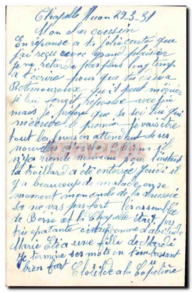 CPA Fantaisie Femme Chien Colley — Rückseite