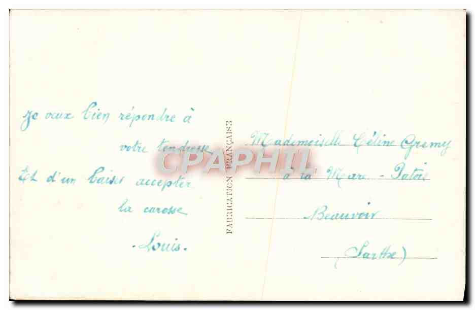 CPA Fantaisie Femme  — Verso