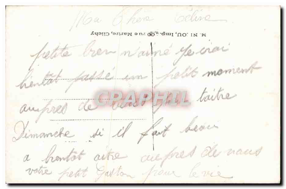CPA Fantaisie Femme  — Rückseite