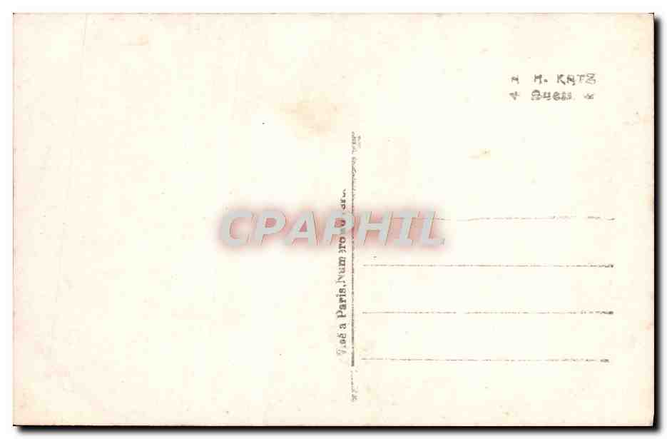 Soldado y mujer — escena afectuosa con lirios — editor J.H.K. n° 9839 — Reverso