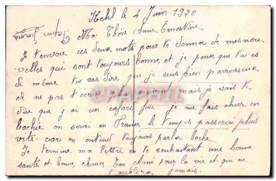 Soldat et jeune femme — scène de souvenir — Bon souvenir, n° 163 — Reverso