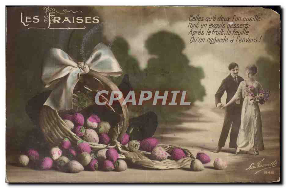 Les Fraises — Poème et couple — La Favourite, n° 846