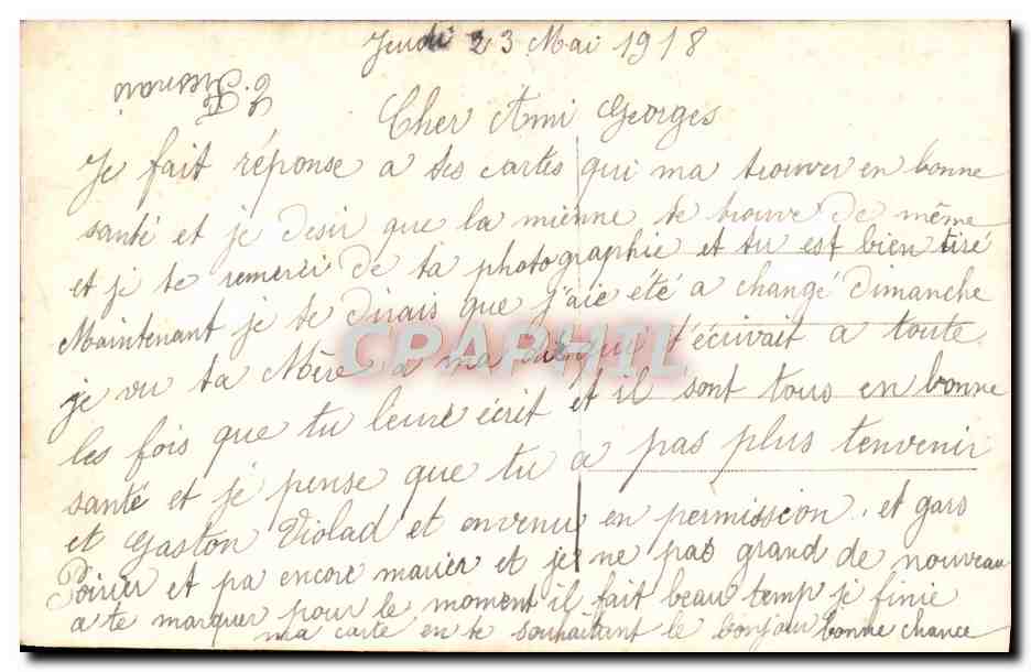 CPA Fantaisie Fleurs — Verso
