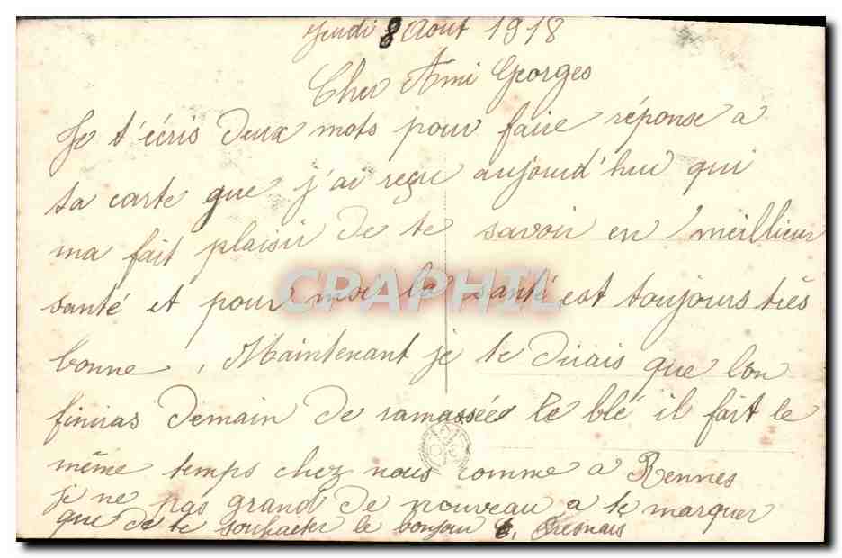 CPA Fantaisie Fleurs  — Rückseite