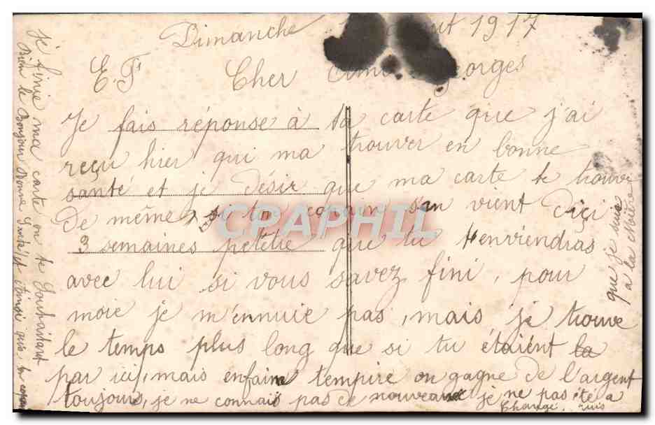 CPA Fantaisie Fleurs — Verso