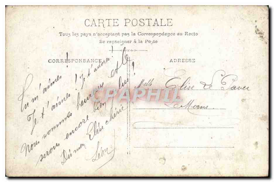 Une page d'amour — scène d'amour et poème — Le Normand Phot. n°3254/5 — Reverso