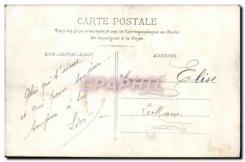 CPA Fantaisie Femme — Verso