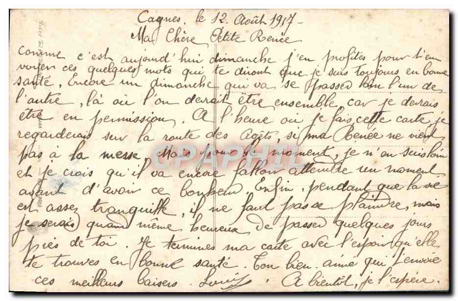 CPA Fantaisie Femme — Verso