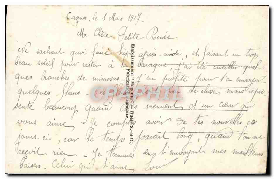 CPA Fantaisie Femme Colombes — Rückseite