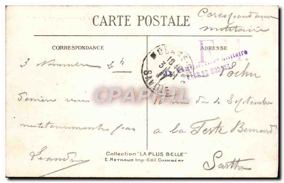 CPA Route de Modane A Lanslebourg Les Anciens Forts Sardes Et La Dent Parrachee — Rückseite