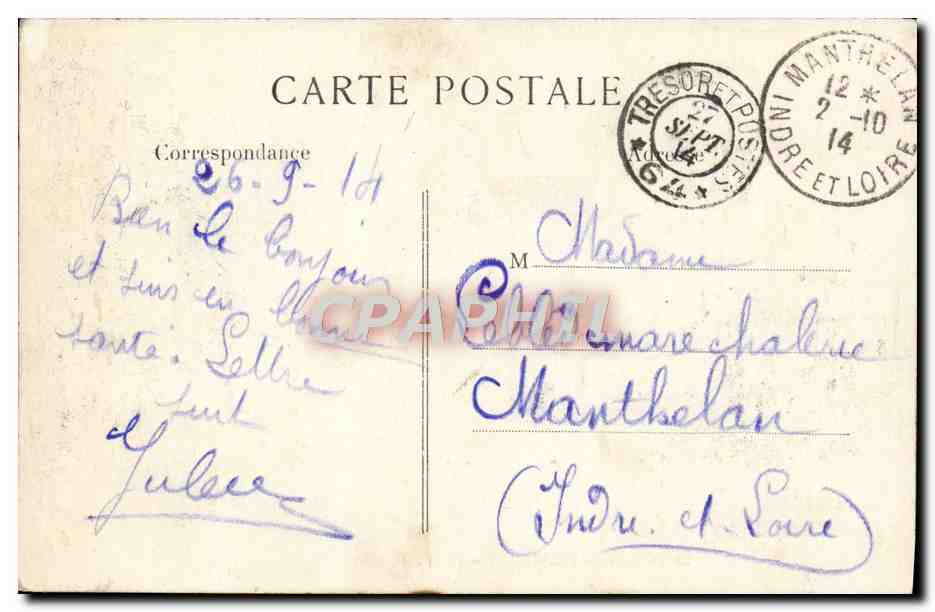 CPA Chalons Sur Marne  — Verso