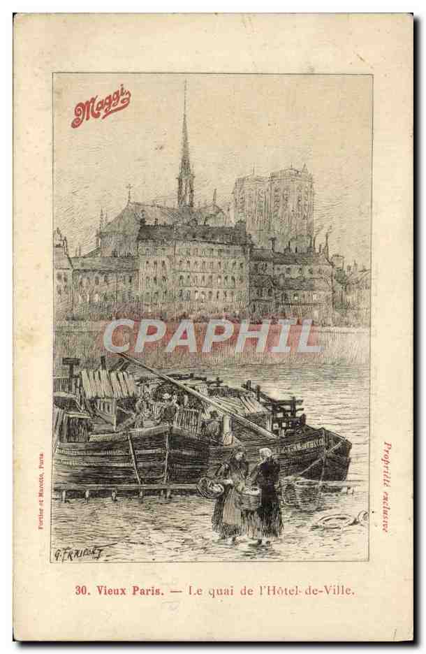 Vieux Paris — Le quai de l'Hôtel-de-Ville — Meggi's