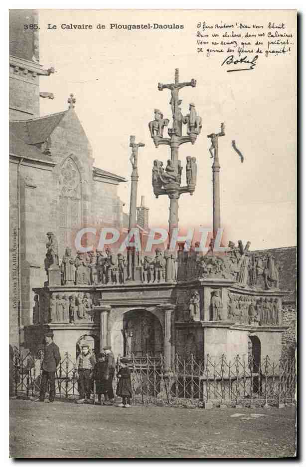 CPA Le Calvaire De Plougastel Daoulas Enfants Botrel