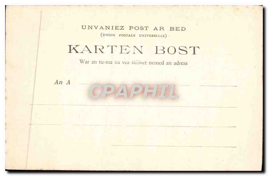 CPA Bretagne Manoir De Kermartin Pres Treguier Botrel — Rückseite