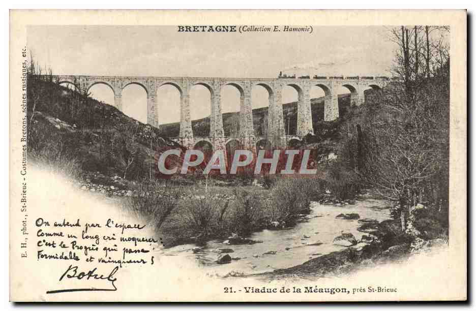 CPA Bretagne Viaduc de la Meaugon pres St Brieuc Botrel