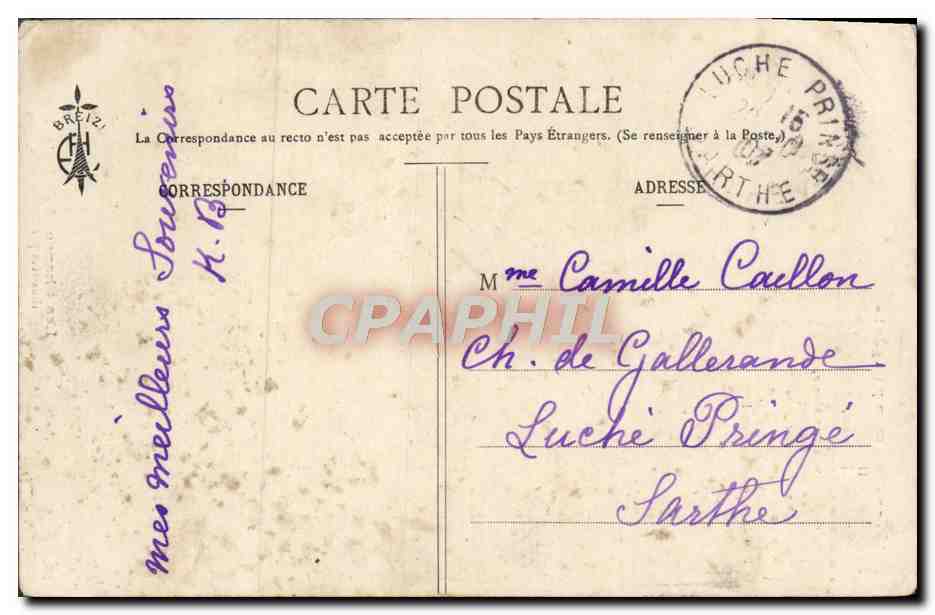 CPA Dors Mon P'tit Gas Botrel Folklore  — Verso