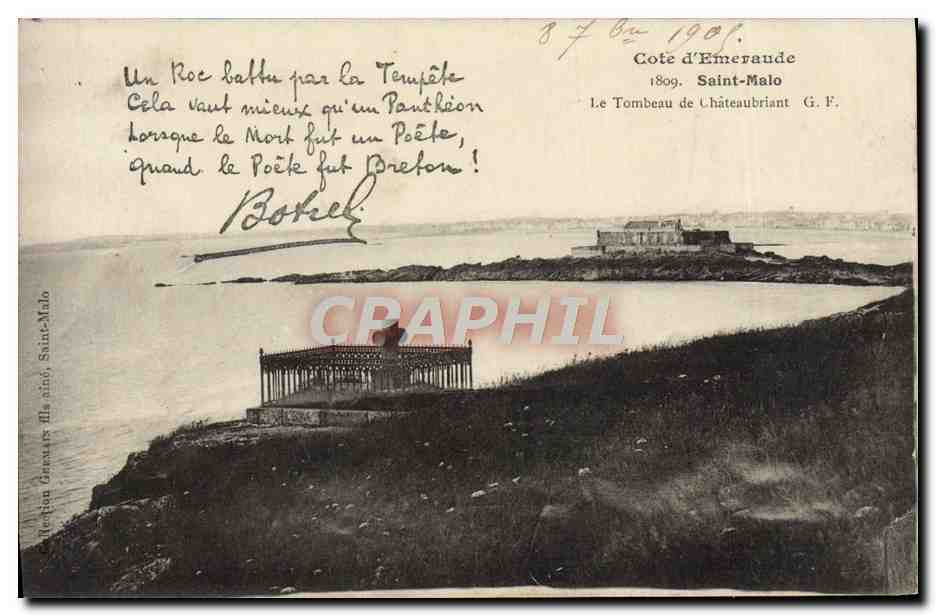 Tombeau de Châteaubriant — Côte d'Émeraude — Saint-Malo, G.F. 1809