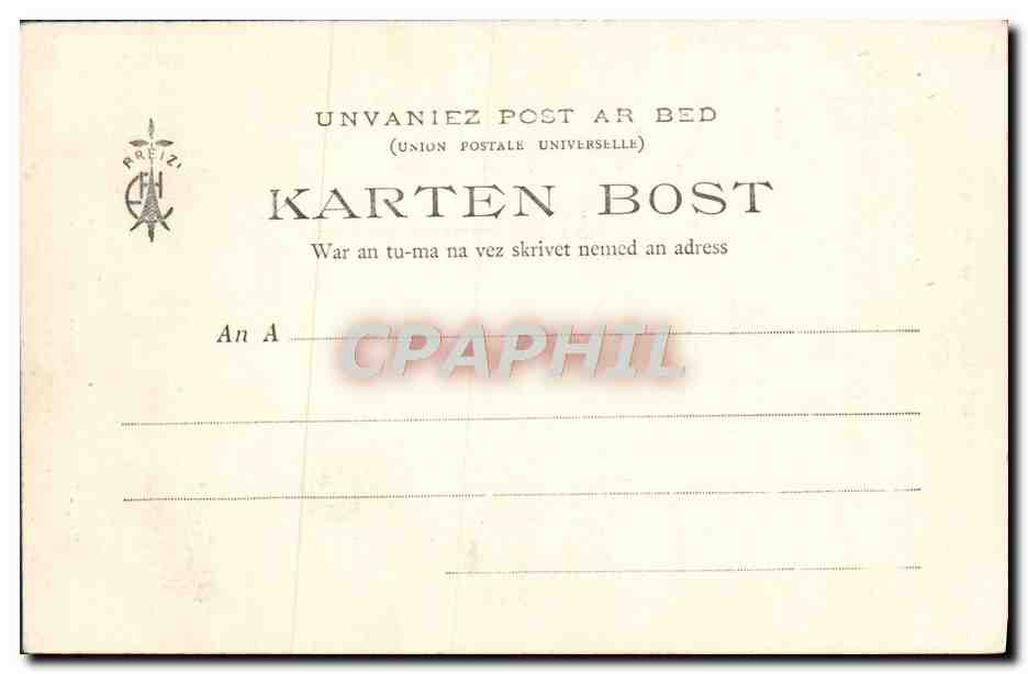 CPA Bretagne Femme De Marin Du Pays Goello Folklore Botrel — Verso
