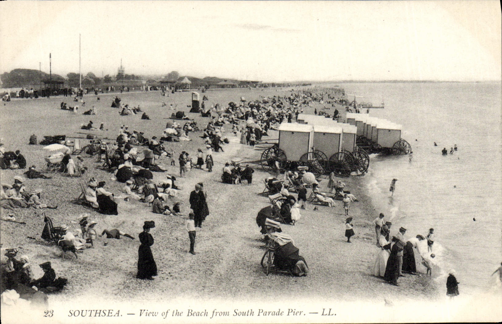 CPA Southsea View Of The Beach From South Parade Pier