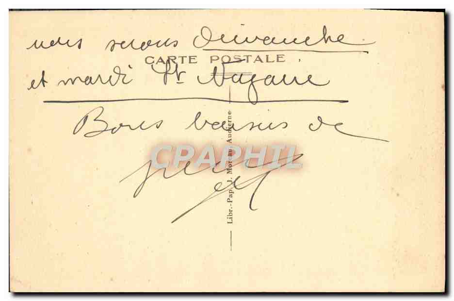 CPA Audierne Le Mole et le Phare  — Rückseite