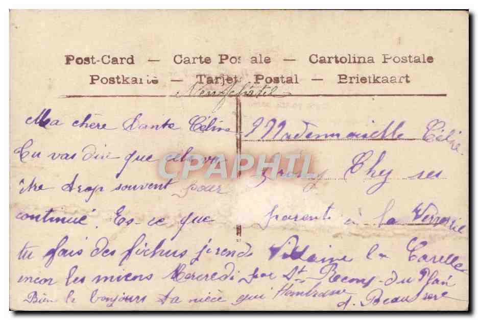 CPA Fantaisie Femme — Rückseite