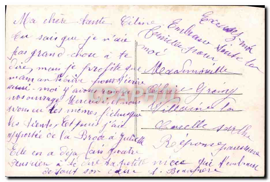 CPA Pardonnez a Mon affection Femme Homme — Rückseite