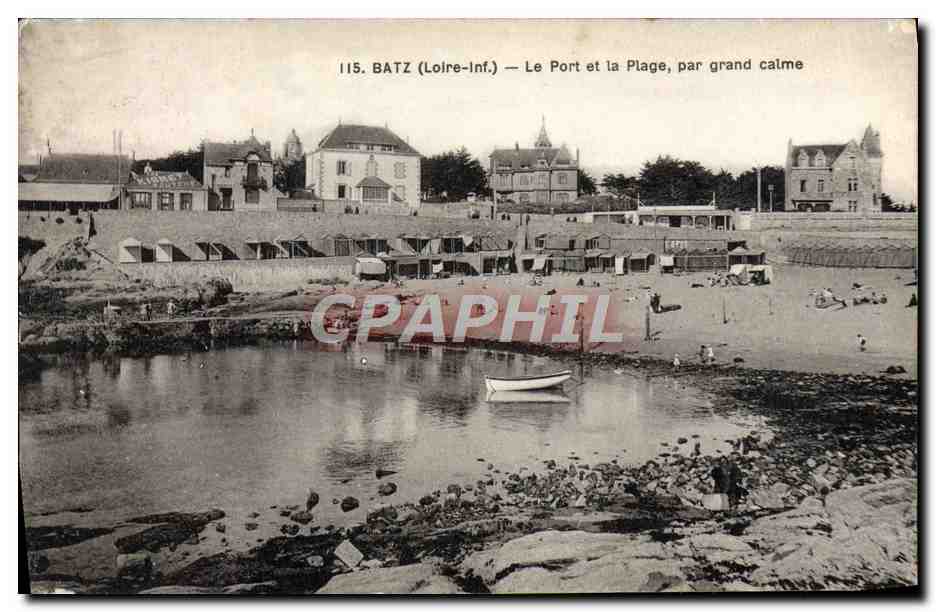 CPA Batz Le Port et la Plage Par grand Calme