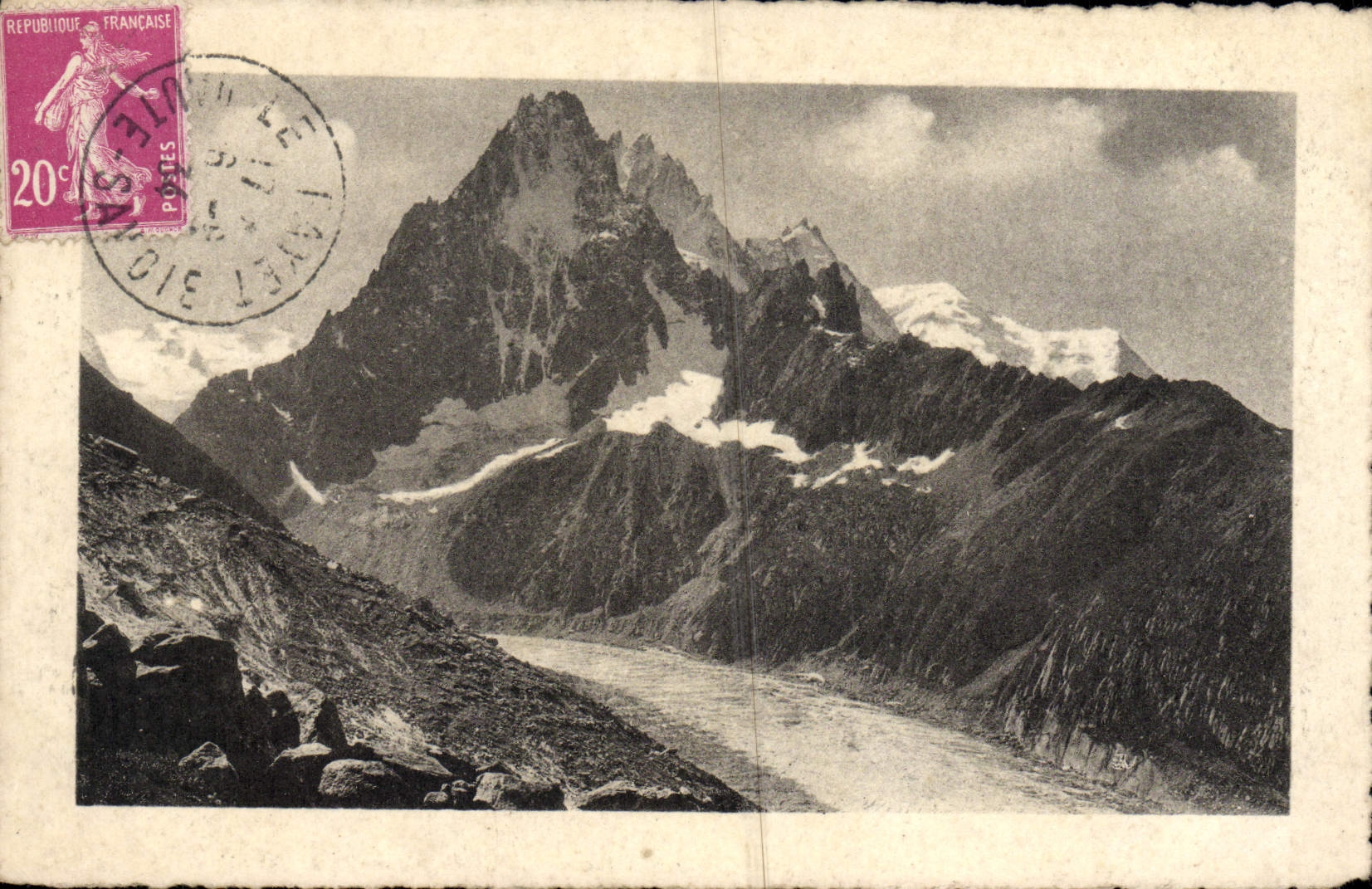 CPA Chamonix Mer de Glace et Grande Charmoz