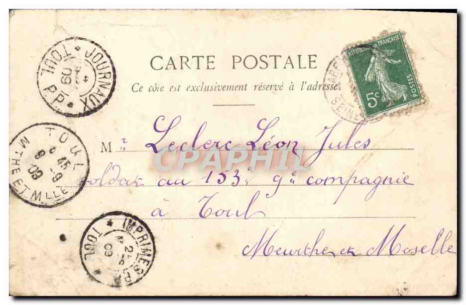 CPA Coulommiers Les Capucins Pavillons des Gardes — Rückseite