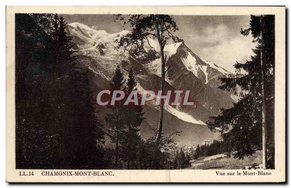 CPA Chamonix Mont Blanc Vue Sur le Mont Blanc