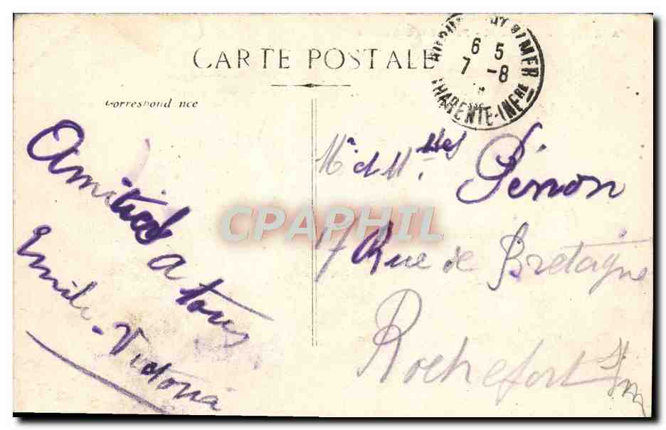 CPA Bordeaux Porte des Salinieres — Verso