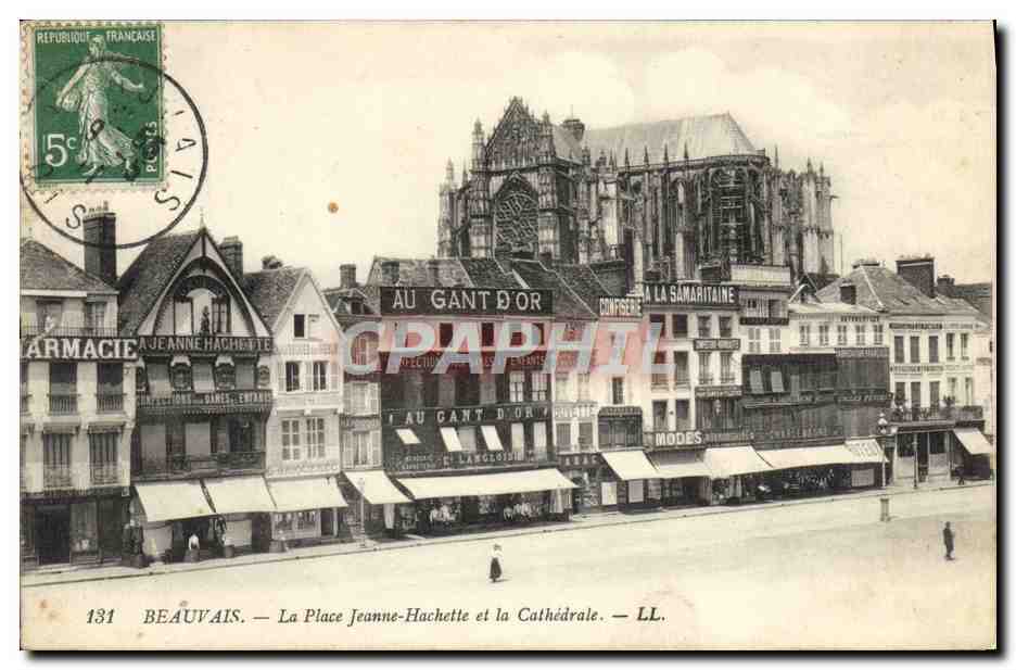 Beauvais — La Place Jeanne-Hachette und die Kathedrale — LL.