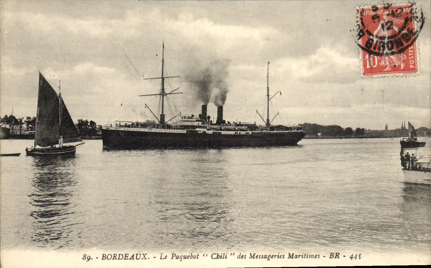 Bordeaux — Le paquebot 'Chili' des Messageries Maritimes — BR - 445