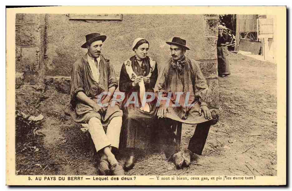 CPA Au Pays Du Berry Lequel des deux ? Folklore 