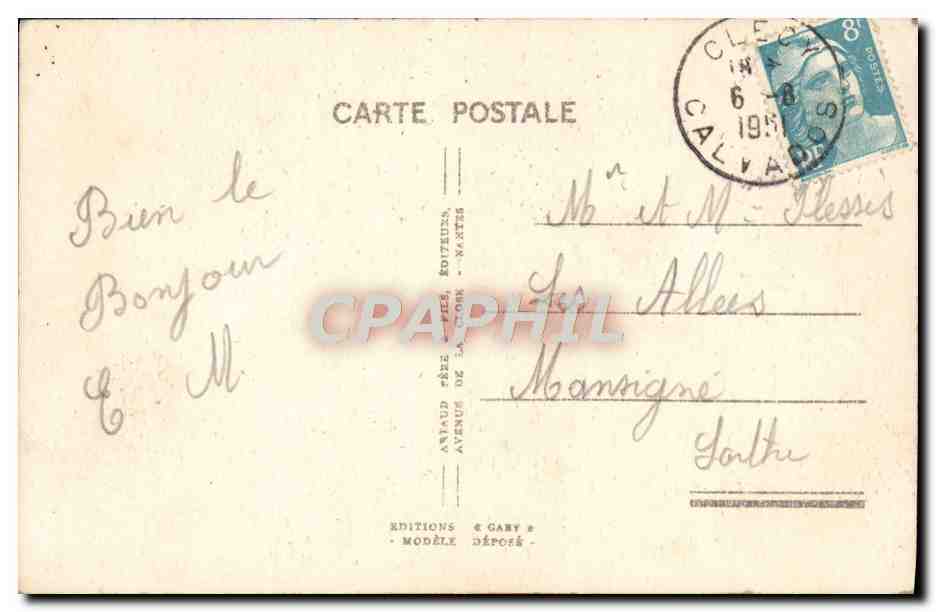 CPA En Normandie Servante du Bessin Revenant de Traire Chat Folklore — Verso
