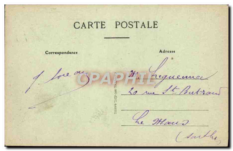CPA Le Croisic Le Chaos de la Cote — Rückseite