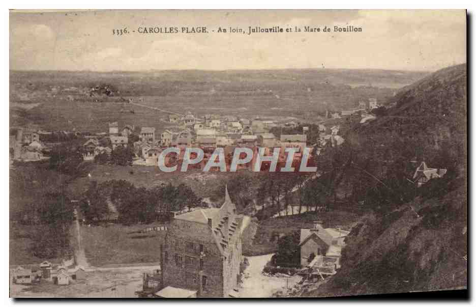 CPA Carolles Plage An loin Jullouville et la Mare du Bouillon 