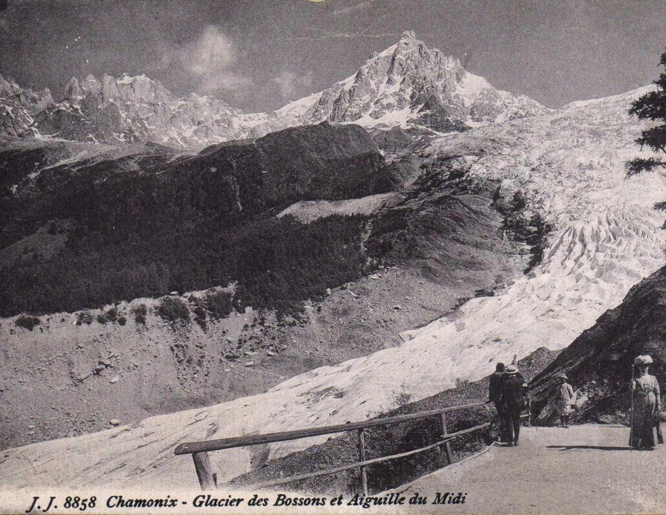 CPA Chamonix Glacier des Bossons et Aiguille du Midi