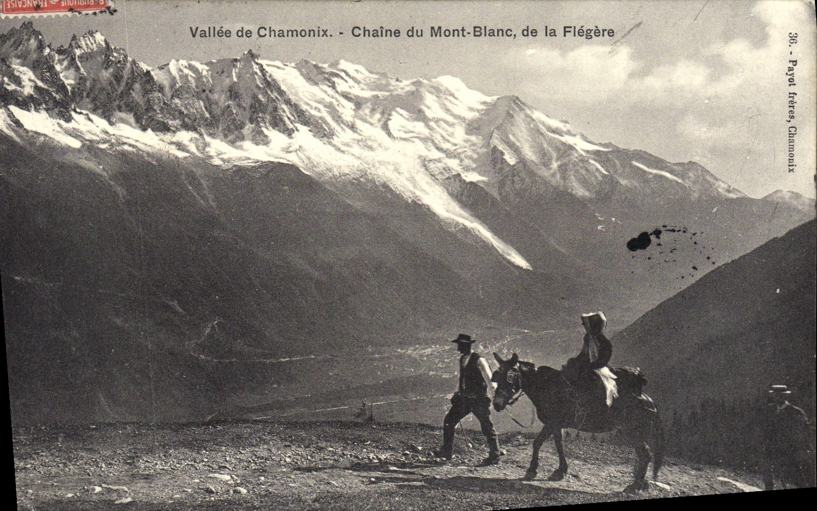CPA Vallee de Chamonix Chaine du Mont Blanc de la Flegere Ane Mule 