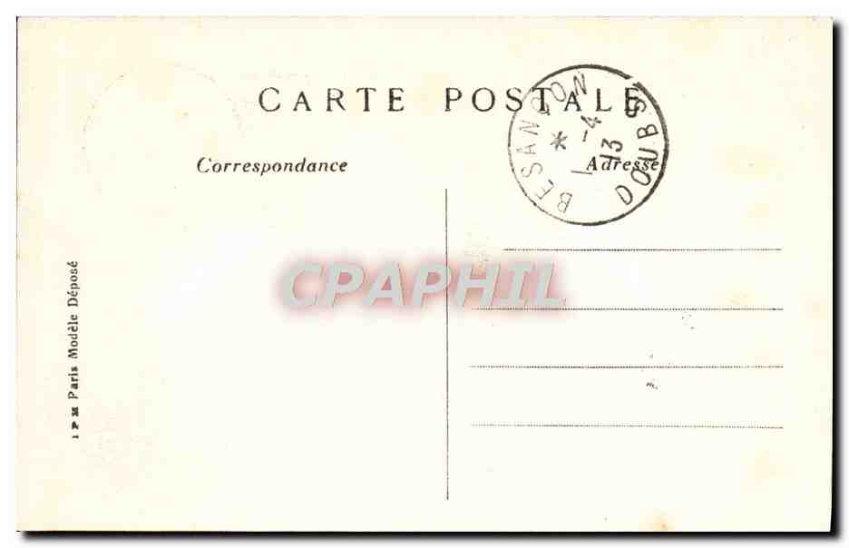 Hôtel des Postes de Besançon — inauguré en 1910 — éditeur Besançon Historique, n°43 — Reverso