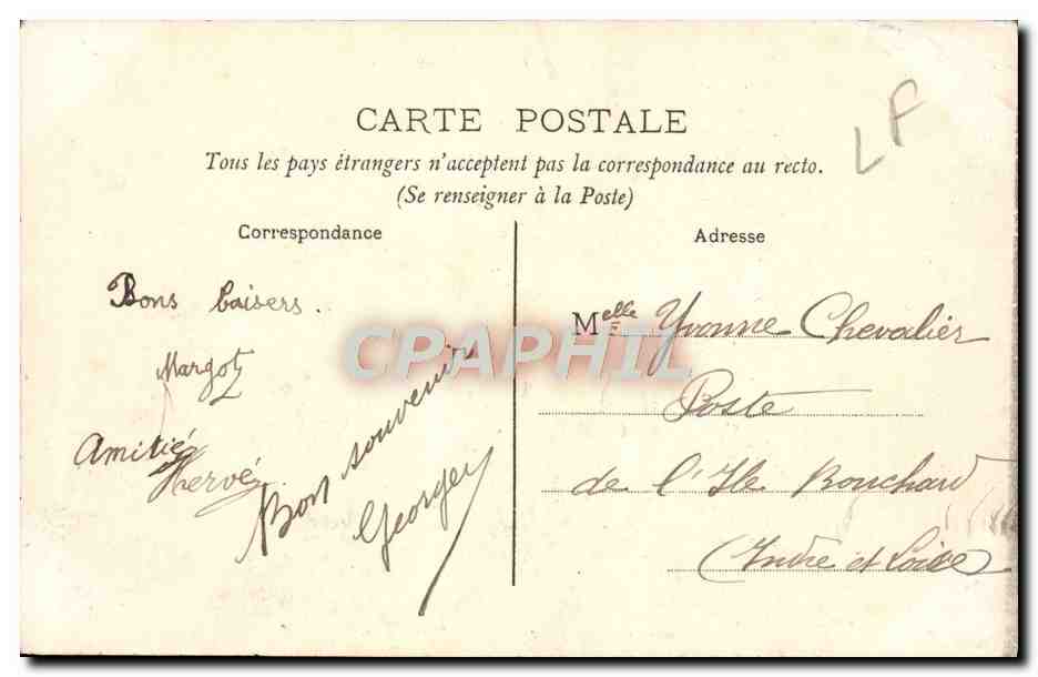 CPA Barace Tierch Chateau de la Besnerie — Rückseite