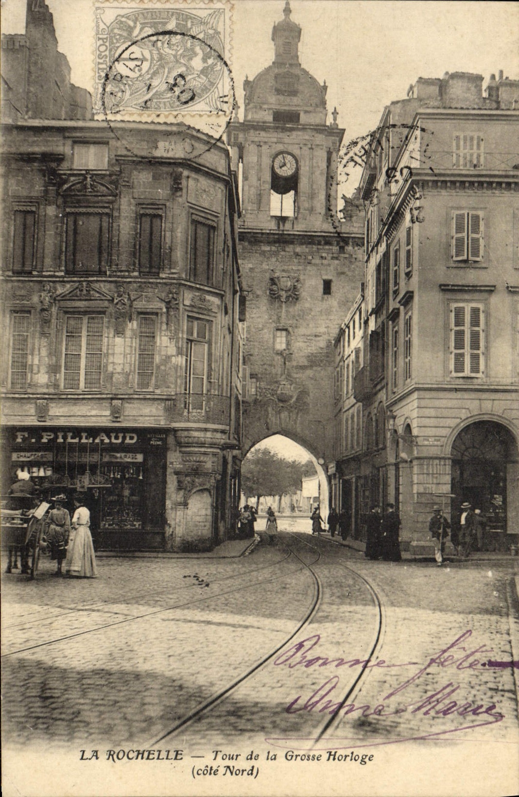 La Rochelle — Tour de la Grosse Horloge (côté Nord) — F. Pillaud