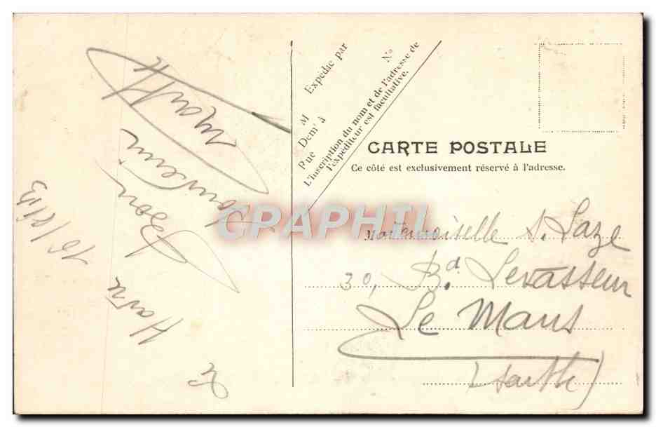 CPA Le Havre Le Quai des Transatlantiques Bateaux — Rückseite