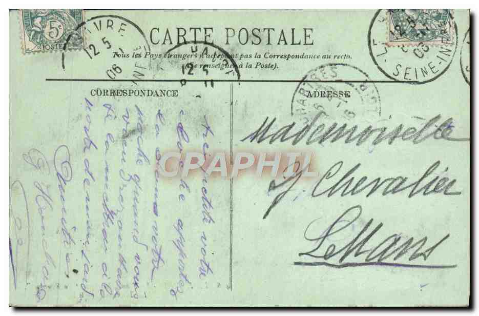 Le Havre — Le Transatlantique "La Provence" — La Timonerie — LL — Verso