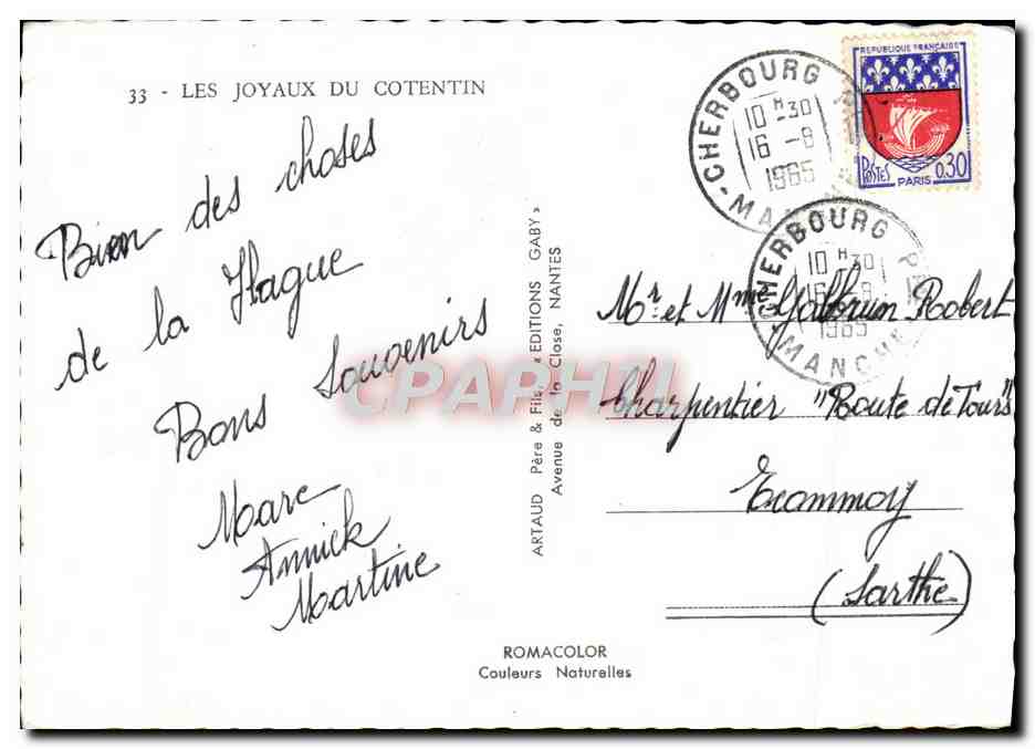 CPM Les Joyaux Du Cotentin La Hague La baie d'Ecalgrain Le nez de Voidries Phare de Goury — Rückseite