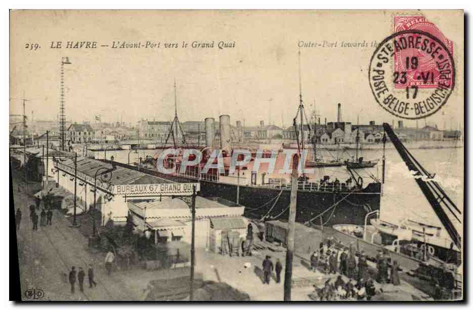 CPA Le Havre L'Auant Port Vers le Grand Quai Bateaux